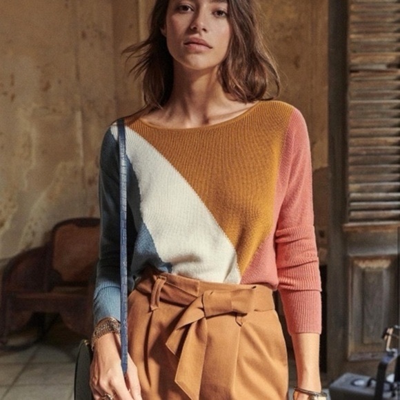 Sezane Sweaters - Sezane Multicolor Crew Neck Sweater